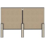 vidaXL Tête de lit Gris foncé Tissu 140x200 cm