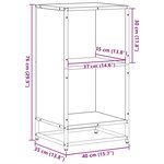 vidaXL Bibliothèque sonoma gris 40x35x76 cm bois d'ingénierie