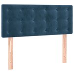 vidaXL Sommier à lattes de lit avec matelas Bleu foncé 100x200 cm