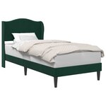 vidaXL Cadre de lit avec tête de lit Vert foncé 80 x 200 cm Velours