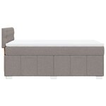 vidaXL Sommier à lattes de lit avec matelas Taupe 80x200 cm Tissu