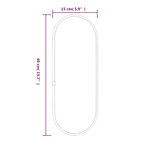 vidaXL Miroir mural Argenté 40x15 cm Ovale