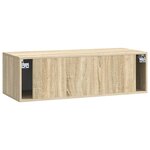 vidaXL Meuble TV mural Chêne Sonoma 98 x 41 x 30 cm Bois d'ingénierie