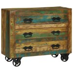 vidaXL Buffet avec 3 tiroirs 80x30x65 cm Bois massif récupéré