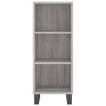 vidaXL Buffet haut Sonoma gris 34 5x34x180 cm Bois d'ingénierie