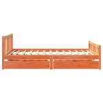 vidaXL Cadre de lit sans matelas cire marron 160x200cm bois pin massif