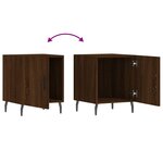 vidaXL Tables de chevet 2Pièces chêne marron 40x40x50cm bois d'ingénierie