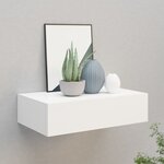 vidaXL Étagère à tiroir murale Blanc 40x23 5x10 cm MDF