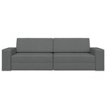 vidaXL Canapé-Lit Gris foncé 245 x 78 x 77 cm Velours