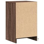 vidaXL Armoire de chevet et lumières LED chêne marron bois ingénierie