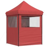 vidaXL Tente de fête 200 x 200 x 306 cm Bordeaux Tissu Oxford
