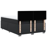 vidaXL Sommier à lattes de lit avec matelas Noir 160x200 cm