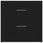 vidaXL Table de chevet Noir 40x30x40 cm Bois d'ingénierie