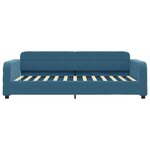 vidaXL Lit de jour avec lit gigogne bleu 100x200 cm velours