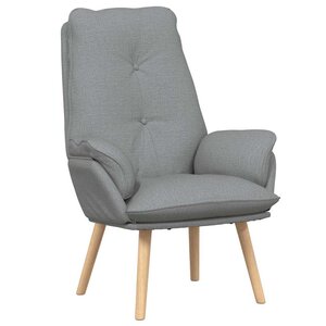 vidaXL Fauteuil relaxant Gris clair 69 x 74 x 93 cm tissu