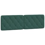 vidaXL Coussin de tête de lit vert foncé 160 cm velours