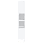 vidaXL Ensemble de meubles salle de bain 3 Pièces blanc bois d'ingénierie