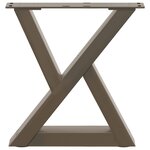 vidaXL Pieds de table basse 2 pièces Acier naturel 30 x (30-31 3) cm Acier