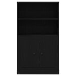 vidaXL Highboard Chêne noir 60 x 35.5 x 103.5 cm Bois d'ingénierie