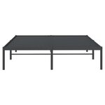 vidaXL Cadre de lit métal sans matelas noir 140x190 cm