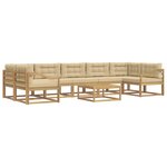 vidaXL Ensemble de canapés d'extérieur 6 Pièces Blanc et Beige