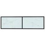 vidaXL Meuble TV marbre blanc 140x40x40 5 cm verre trempé