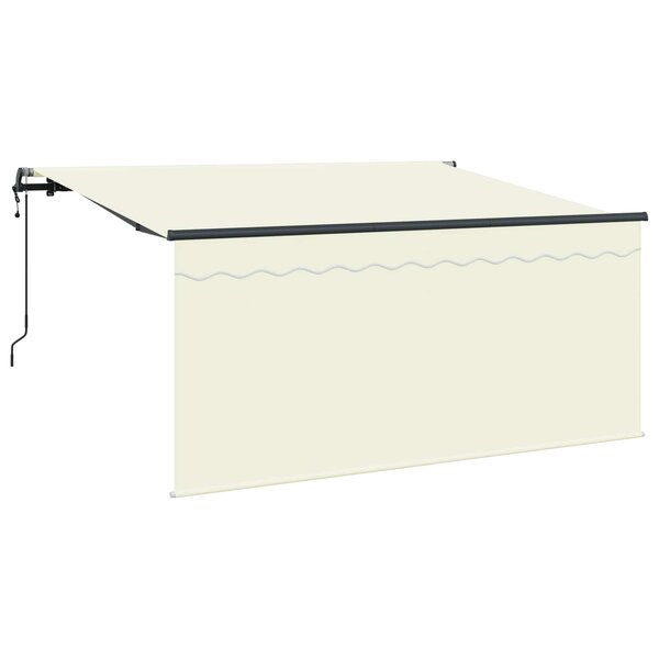 vidaXL Auvent Rétractable Crème 300 x 200 cm tissu