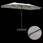 vidaXL Parasol de jardin Couleur sable 385 x 209 x 244 cm tissu