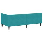 vidaXL Cadre de lit d'angle Turquoise 90 cm x 200 cm tissu