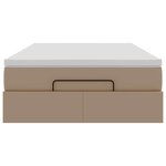 VidaXL Cadre de lit ottoman et matelas cappuccino 120x190cm similicuir