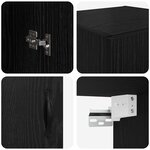 vidaXL Meuble mural Chêne noir 34 5 x 34 x 90 cm Bois d'ingénierie