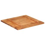 vidaXL Dessus de table bois massif d'acacia 25-27 mm 60x60 cm