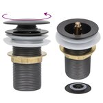 vidaXL Lavabo de bain avec robinet et drain à poussoir Verre trempé