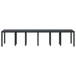 Table de jardin anthracite vidaXL 350x100x73 cm en poly rotin
