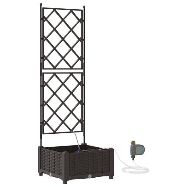 vidaXL Pots de jardin Marron 40 x 40 x 126 cm Acier