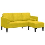 vidaXL Ensemble de Canapés Jaune 173 x 131 x 67 cm Velours