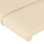 vidaXL Tête de lit à LED Crème 163x16x118/128 cm Tissu