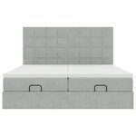 VidaXL Cadre de lit ottoman et matelas gris clair 180x200cm velours