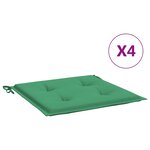 vidaXL Coussins de chaise jardin lot de 4 vert 50x50x4 cm tissu oxford