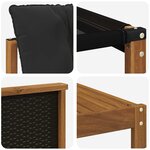 vidaXL Ensemble de canapés d'extérieur 7 pc Naturel et noir