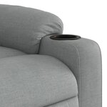 vidaXL Fauteuil inclinable Gris clair Tissu