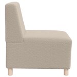 vidaXL Canapé modulaire sans accoudoirs Gris clair 55 cm Tissu imitation laine bouclée