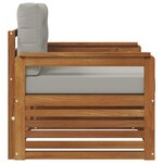 vidaXL Canapé d’extérieur Bois d'acacia massif et polyester