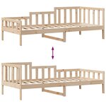 vidaXL Lit de jour avec tiroirs sans matelas 90x200 cm bois massif
