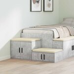 vidaXL Armoire de rangement 2 Pièces Gris béton 118 x 41 x 40 cm