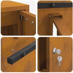 vidaXL boîte aux lettres Rouillé 30 x 23 x 55 cm