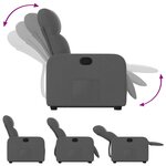 vidaXL Fauteuil inclinable Gris foncé Tissu