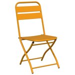 vidaXL Chaises de jardin pliantes 2 pièces Jaune Moutarde 42x52x82 cm Acier thermolaqué
