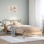 vidaXL Lit bibliothèque sans matelas 90x190 cm bois de pin massif