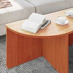 vidaXL Table basse 2 Pièces Brun cire Bois massif en pin